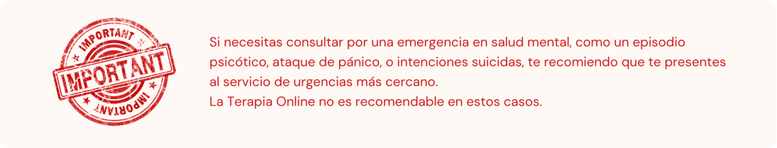 TOMAR TERAPIA ONLINE ES MUY FÁCIL Terapia de Urgencia
